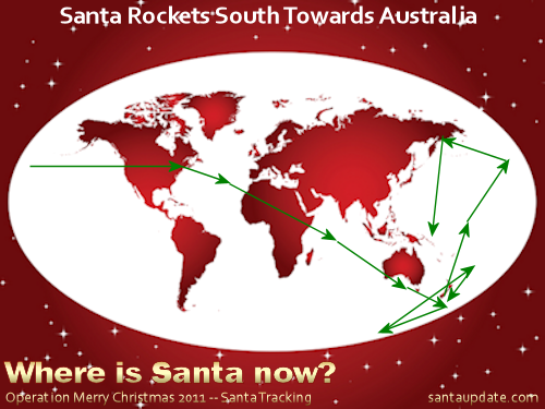 Santa Rockets South Again Towards Australia 1