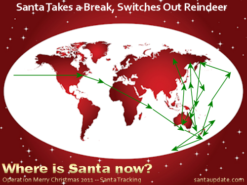 Santa Takes a Break, Switches Out Reindeer 1