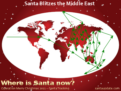 Santa Blitzes the Middle East 1