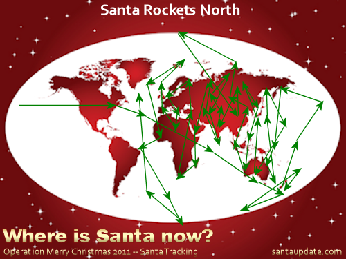 Santa Visits Ships at Sea as He Rockets North to Greenland 1