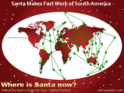 Santa is Making Fast Work of South America 1