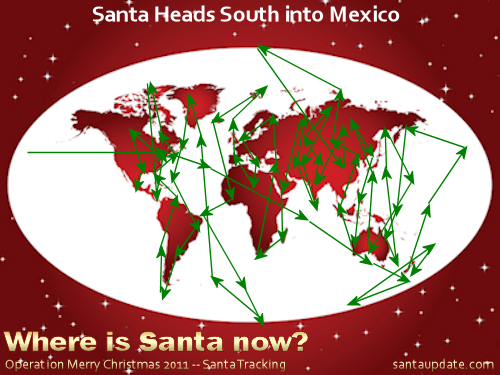 Santa Heads South Into Mexico 1