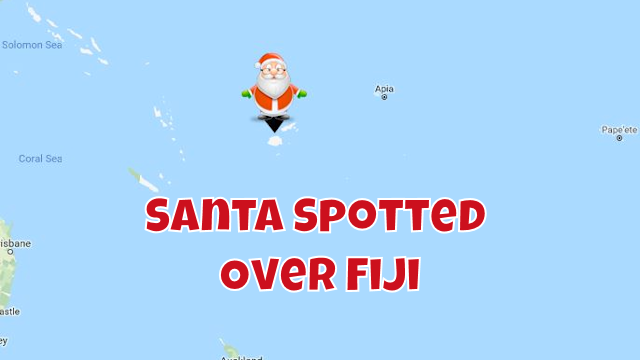 Santa Spotted Over Fiji 7