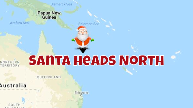 Santa Over Pacific Waters Again 7