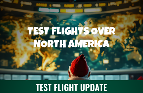 Test Flights Over North America
